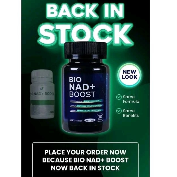 Bio NAD + Boost Biogreen Science Suplemen produk Australia isi 30