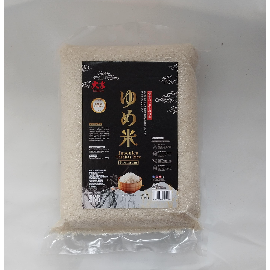 

Beras Daikichi Japonica 5KG Tarabas Rice japanese jepang Premium 5 kg japan