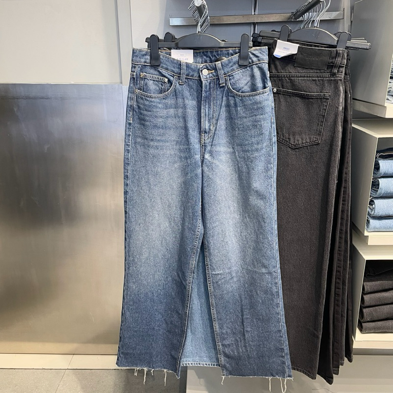 H&M WIDE JEANS UNFINISHED