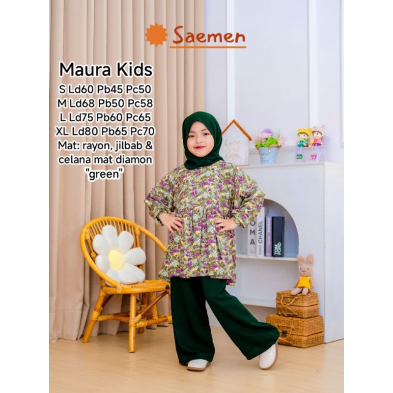 [ata.id kids] Maura Setelan Celana Anak Perempuan free jilbab BY SAIMEN