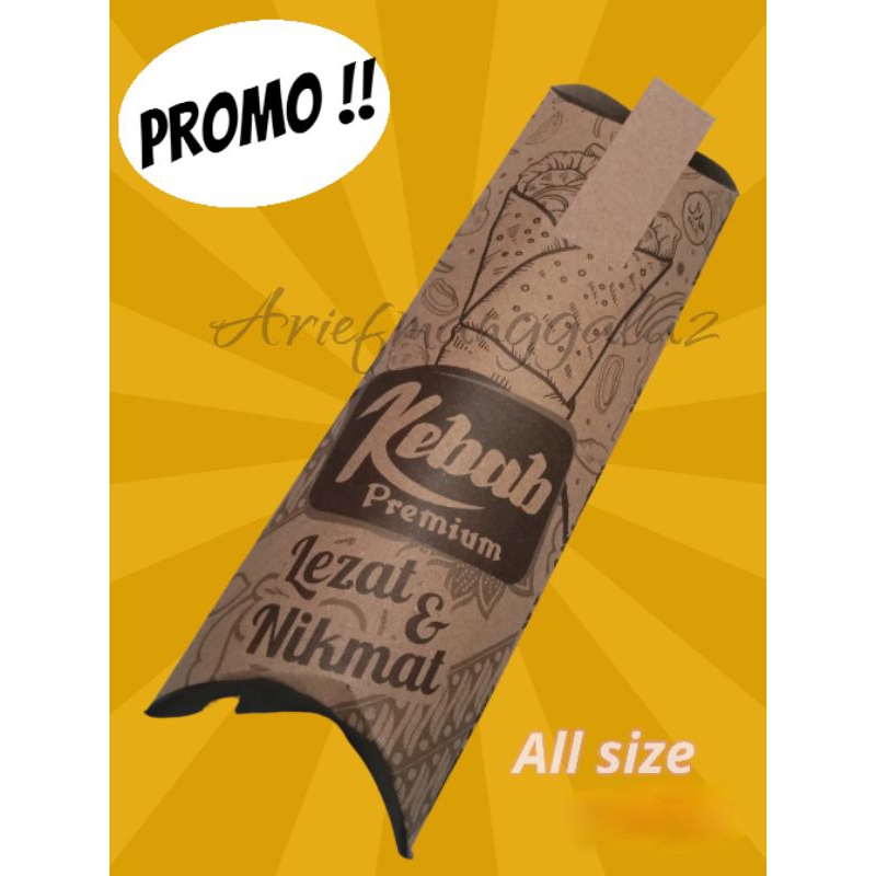 

@100pcs kemasan kebab / dus kebab warna uk 24x9 brown craft