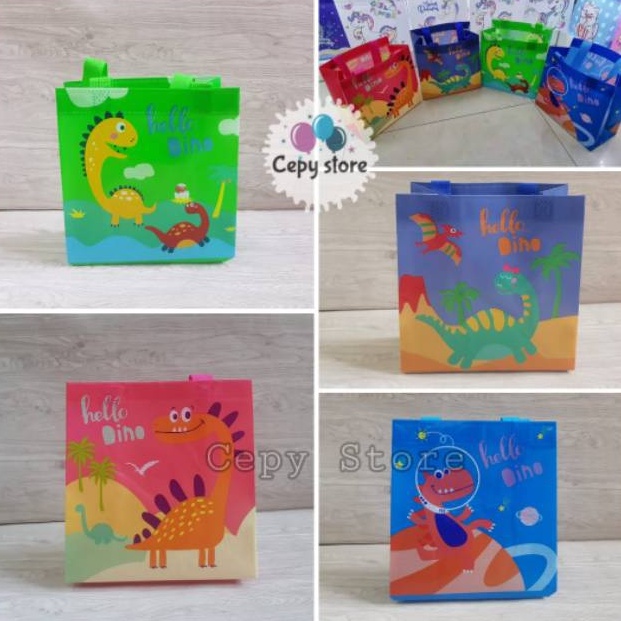 

Nyaman Tas Souvenir Ulang Tahun Anak Goodie Bag Tas Ultah DinosaurusS Murah