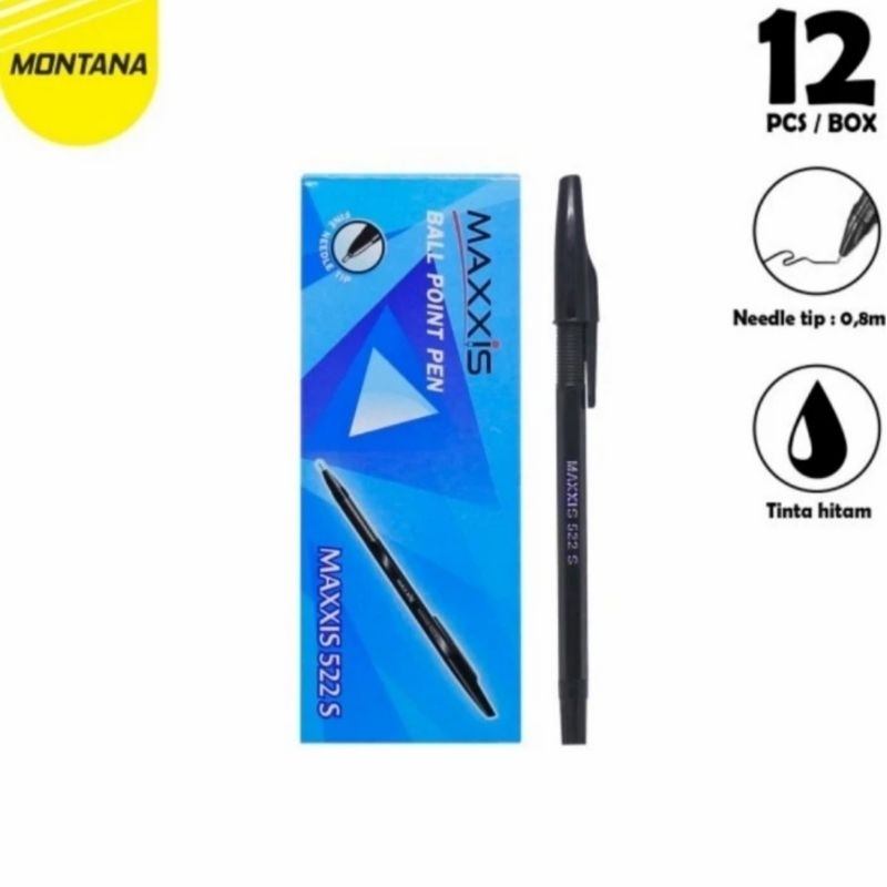 

PULPEN HITAM Maxxis isi 12 Pcs