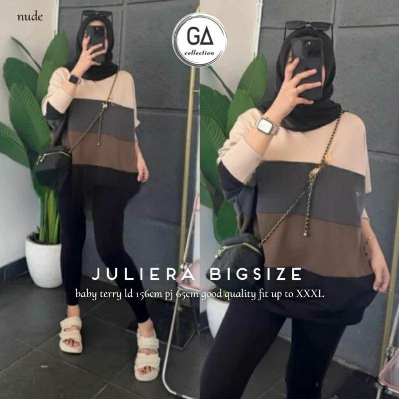 juliera Ld 150 atasan wanita super jumbo bigsize kaos babyterry