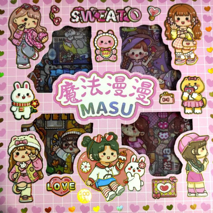 

Hadir Terkeren Stiker Cartoon MASU 1 Lembar Stiker BukuStiker Aesthetic korea