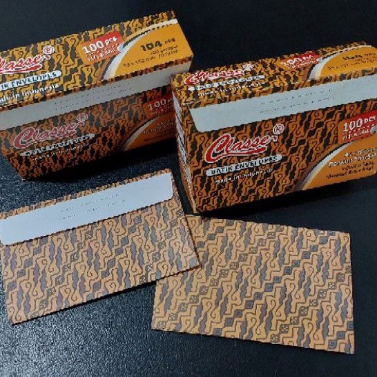 

Penjualan Terbaru Amplop Batik 14 berperekatpeal and seal envelope merk CLASSE isi 1 lembardus Made in Indonesia