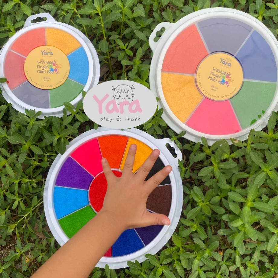 

Big Surprise Yara Jumbo Washable Finger Stamp Pad Hand Paint for Craft and Sensory Play Bantal Cap Jari Tangan