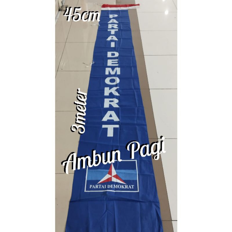 

best seller umbul-umbul partai Demokrat panjang 3meter ready stock