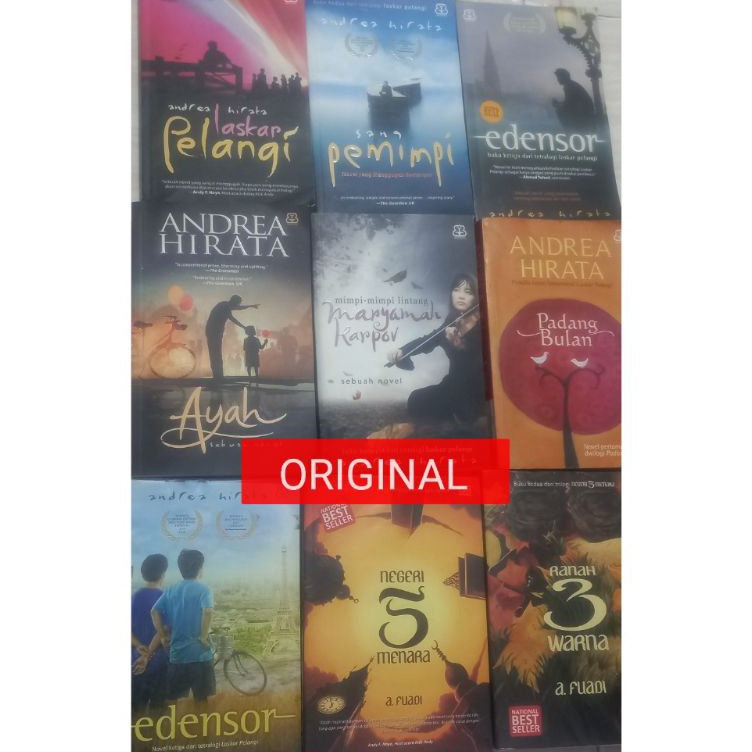 Ready Merakyat  NOVEL ANDREA HIRATA dan A FUADI LASKAR PELANGI SANG PEMIMPI EDENSOR MARYAMAH KARPOV 