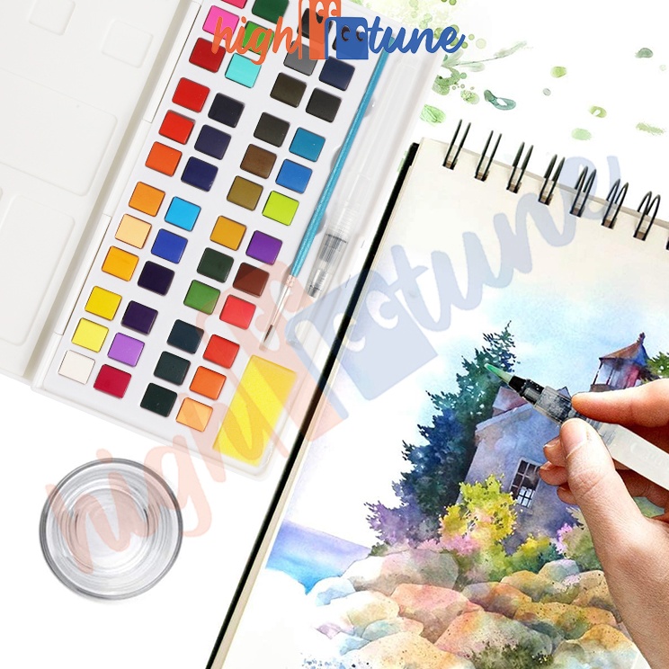 

Update Favorit Hightune Solid WaterColor Water Color Set 122448 Watercolor Tool Set Solid Painting Portable Travel With 1pcs Water Brush Pen