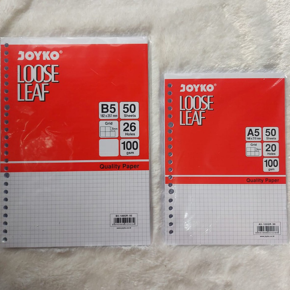 

Good Sale KERTAS BINDER HVSGRID LOOSE LEAF ISI 5 LEMBAR