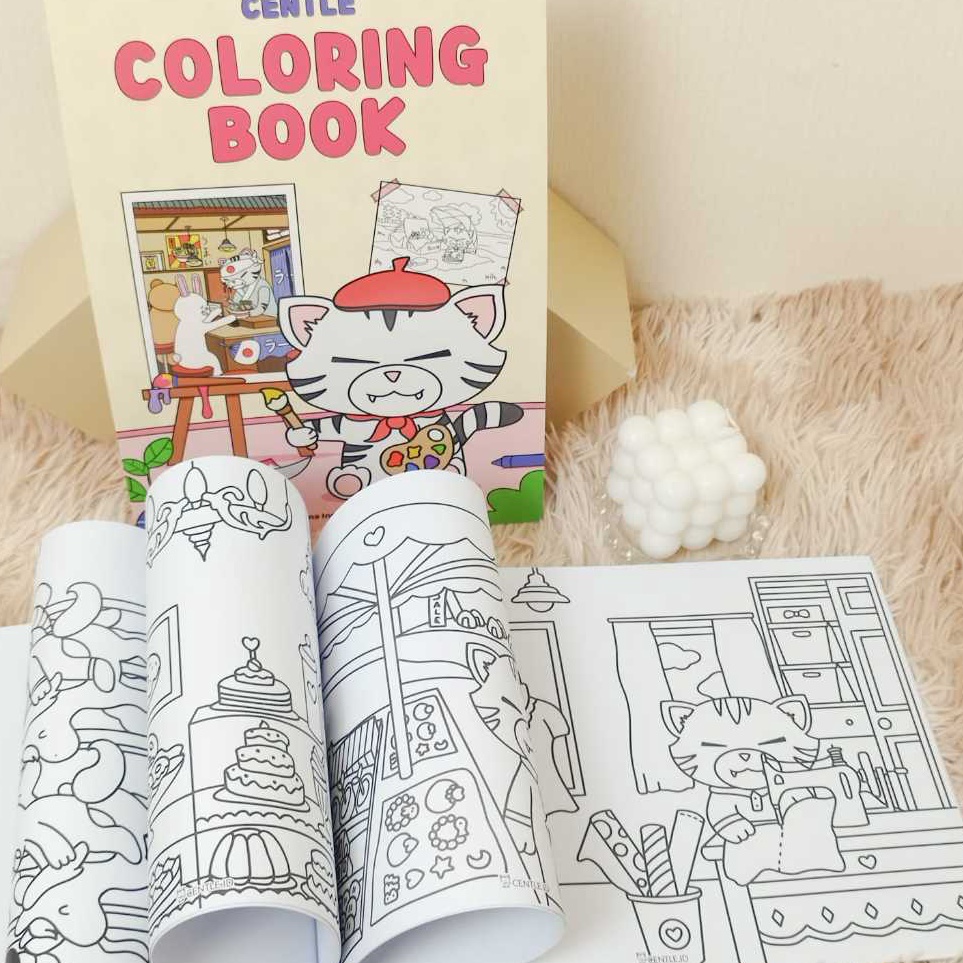 

Super Peminat Buku Mewarnai Anak2 Centle A4 Colouring Book Centle