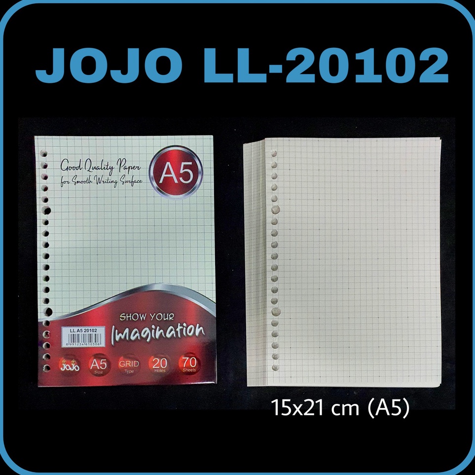 

Diskon sd 5 SOS Loose Leaf JOJO A5 LL212 Grid Loose Leaf Kertas Binder