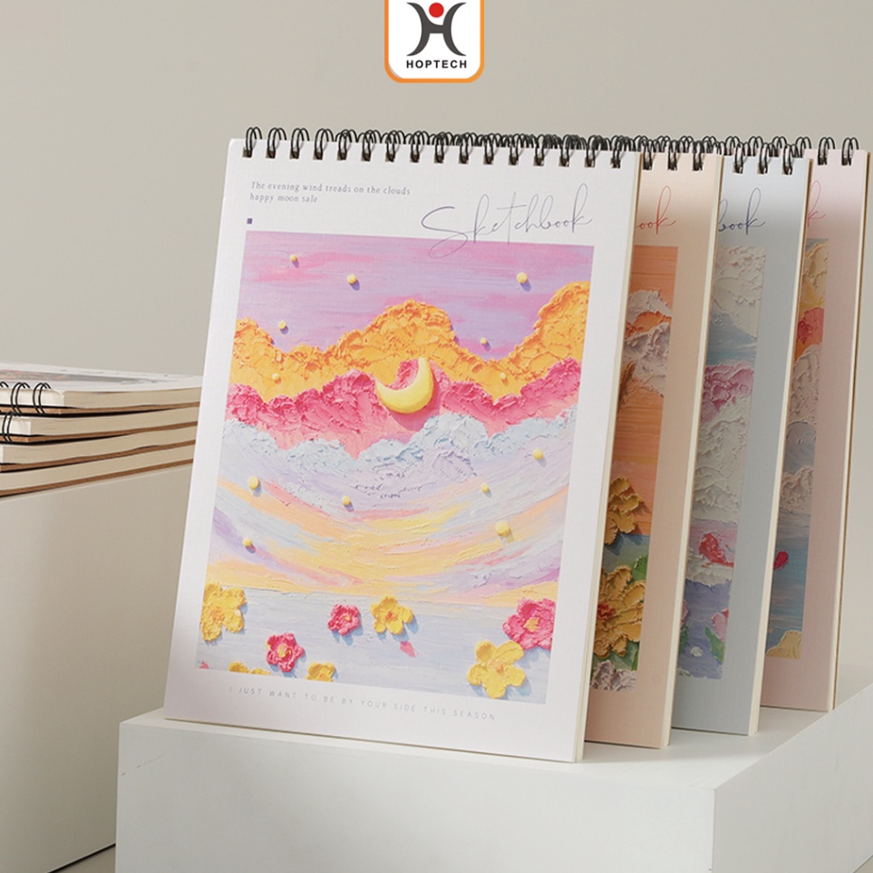 

Garansi Kualitas Sketch book polos A4 cantik Sketch pad Buku gambar sketsa artemedia Scratch book artcards Drawing book ring Cute painting book