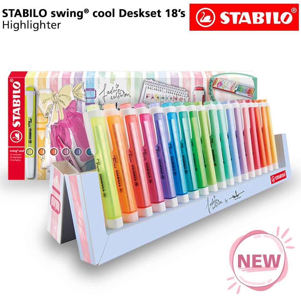 

KODE K4F7 STABILO swing cool Deskset 18s Fashion Edition Pen Marker Highlighter
