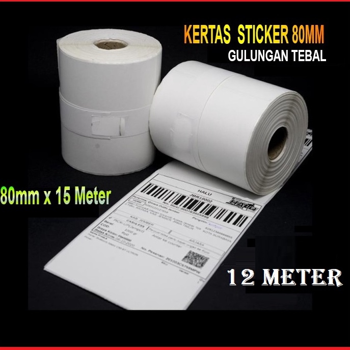 

Borong Berhadiah VQ Kertas Stiker Label Printer Thermal 8x5mm Continuous 8 x 15 Meter