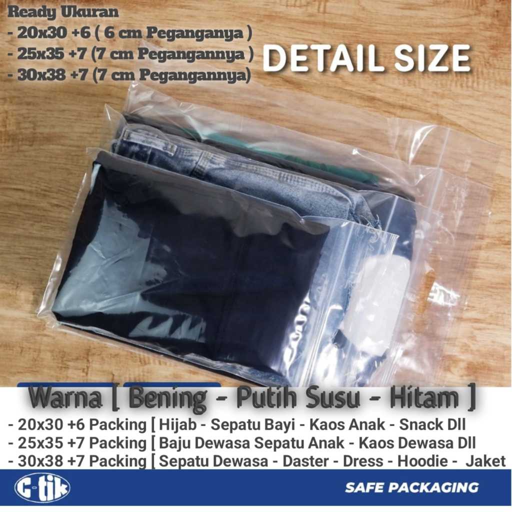Plastik Klip Ziplock | Plastik Plong Cetik Ziplock Laundry | Packing Baju | Plastik Ziplock Sepatu