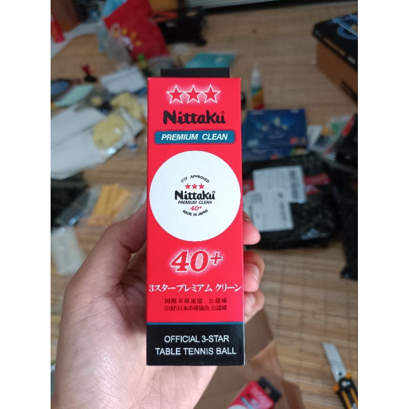 BOLA TENIS MEJA NITTAKU PREMIUM CLEAN BINTANG 3 ORIGINAL