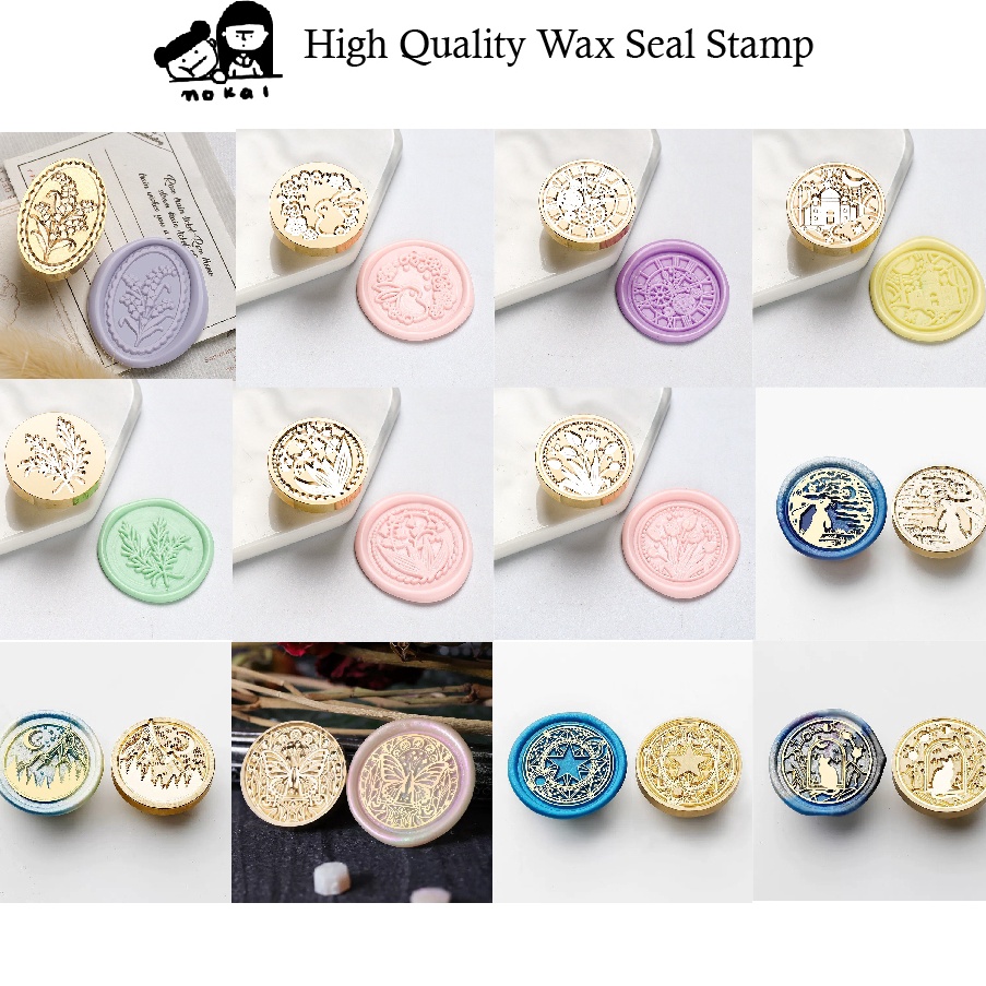 

Sekarang Dikirim Nokai Space READY High Quality Vintage Aesthetic Wax Seal Stamp Kepala Stempel Wax Seal Tebal Estetik Motif Bunga Vintage