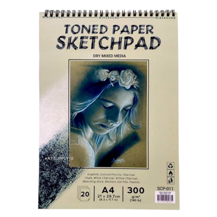 

Model Favorit toned paper spiral A5 A4 sketchpad 3g