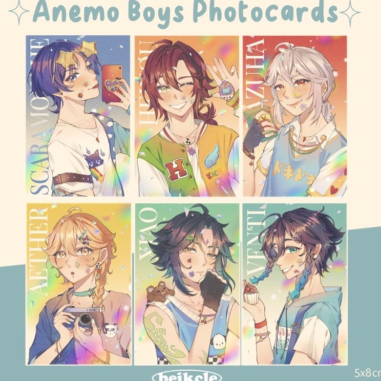 

Spesial Update beikcle Genshin Impact Anemo Boys Photocard