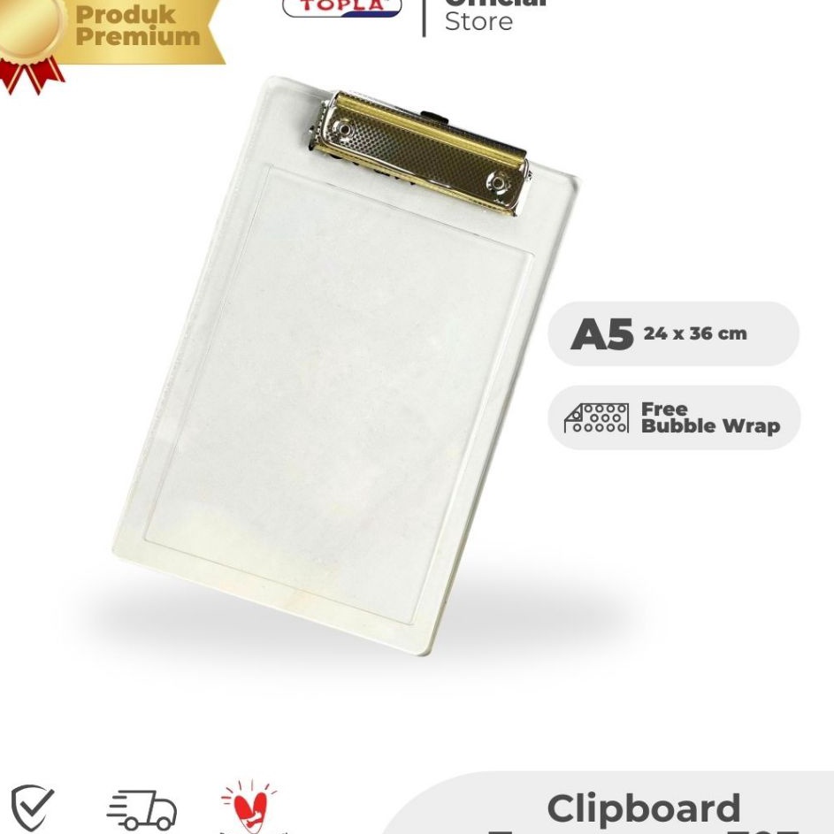 

Diskon Populer Topla Clip Board 77 A5 Papan Tulis Berjalan Ukuran A5 untuk Restoran dan Cafe