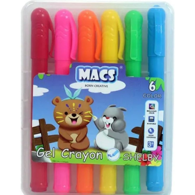 

Dijamin Hemat Crayon Macs Gel 6 Warna