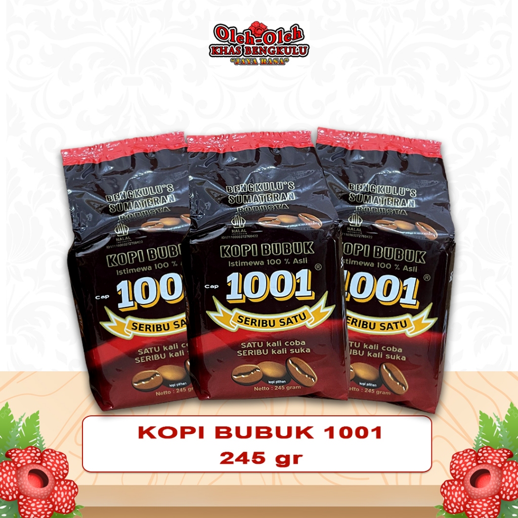 

Kopi 1001 245 gr / Kopi Asli Bengkulu / Kopi Oleh Oleh Bengkulu