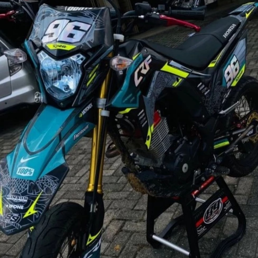 Decal Dekal Stiker Sticer Kawasaki Klx Bf Gordon Crf Supermoto Trabas Bagus