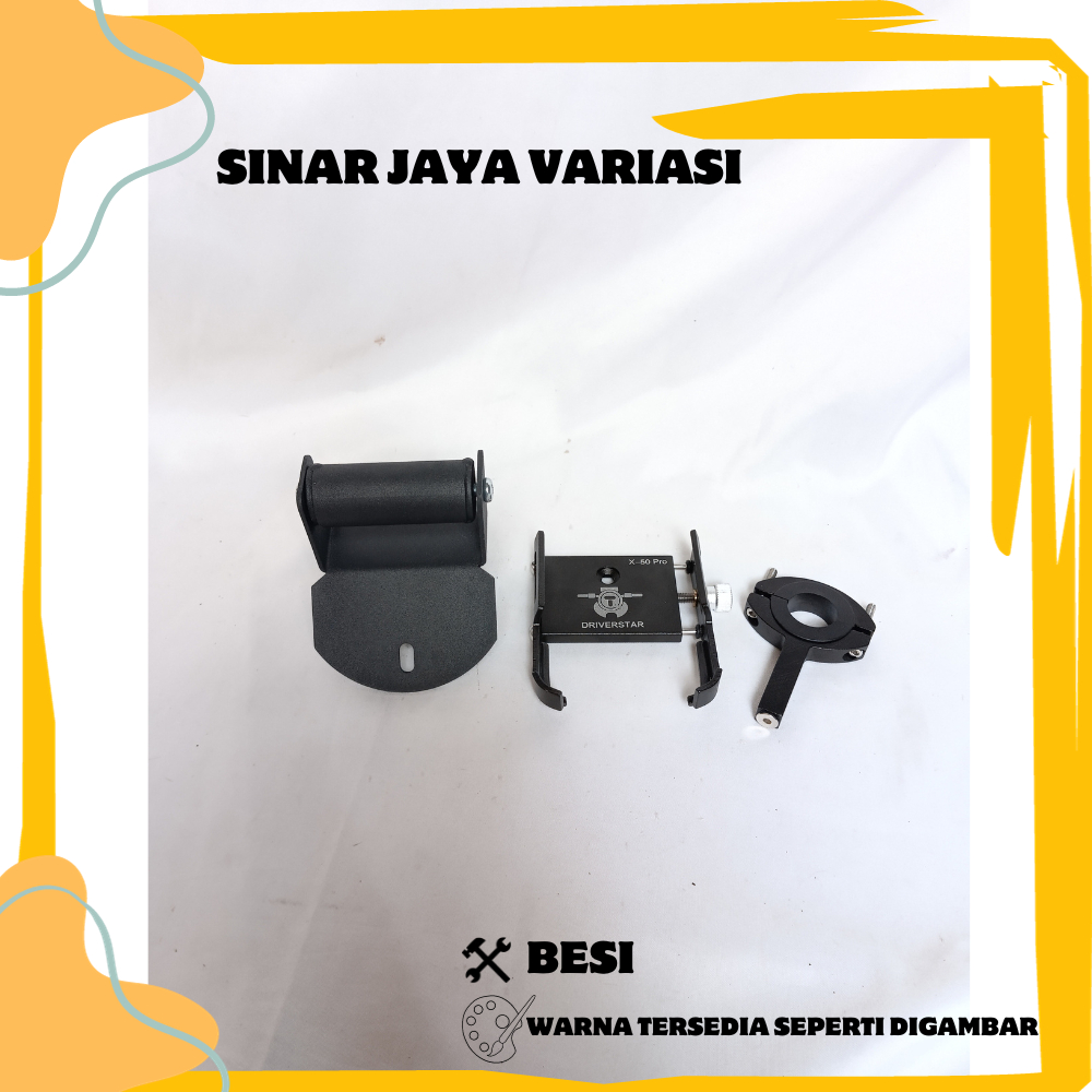 PAKET HOLDER HP BREKET BRACKET GPS HOLDER HP MOTOR YAMAHA NMAX NEW COVER STANG MOTOR NMAX BARU HOLDE
