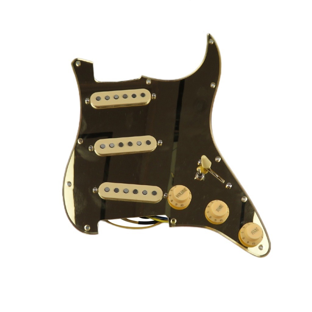 Cermin Emas Diisi Pickguard Pickup Gitar Alnico 5 Pickup SSS Single Coils Pickup / Sampul Pickup Kun