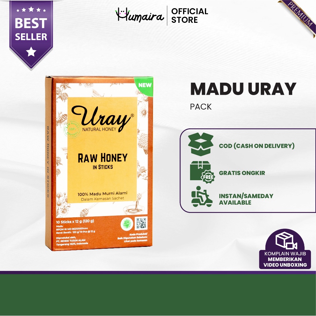 

Madu Uray Pack Isi 10 - Madu Asli - Raw Honey