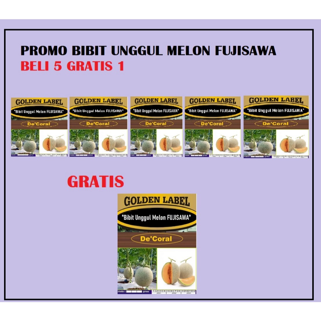Promo Bibit Unggul Melon Fujisawa Beli 5 Gratis 1