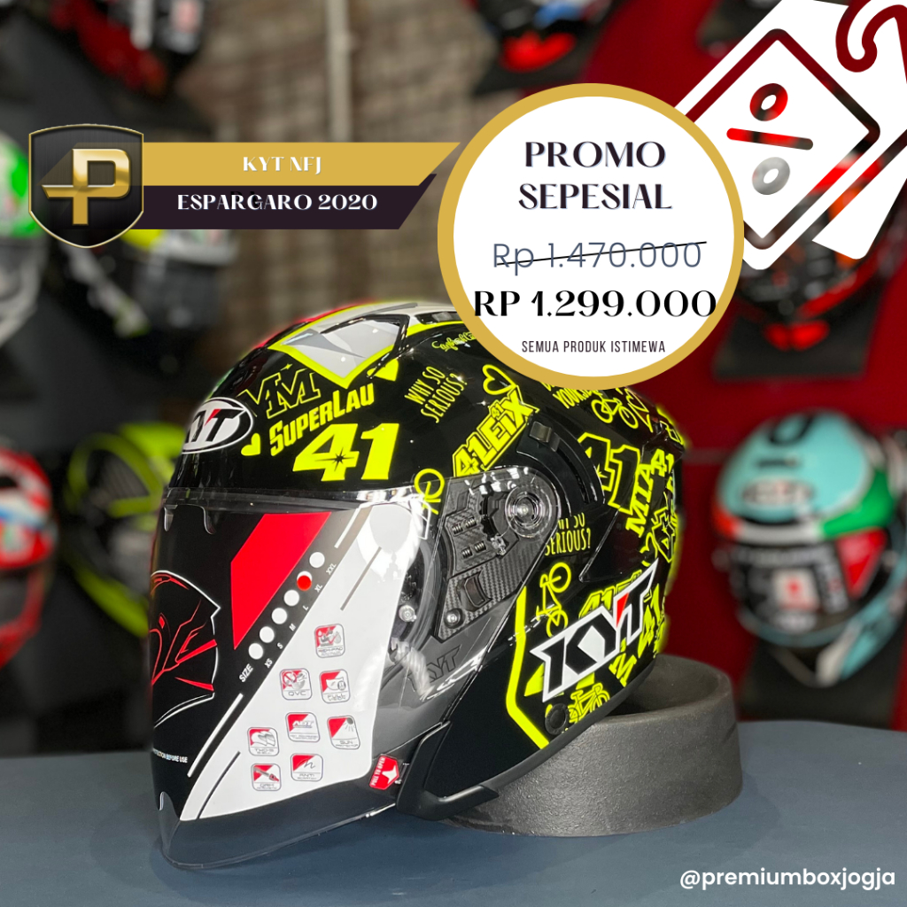 HELM KYT NFJ Espargaro 2020 / KYT NF J / HELM HALF FACE / HELM MOTIF