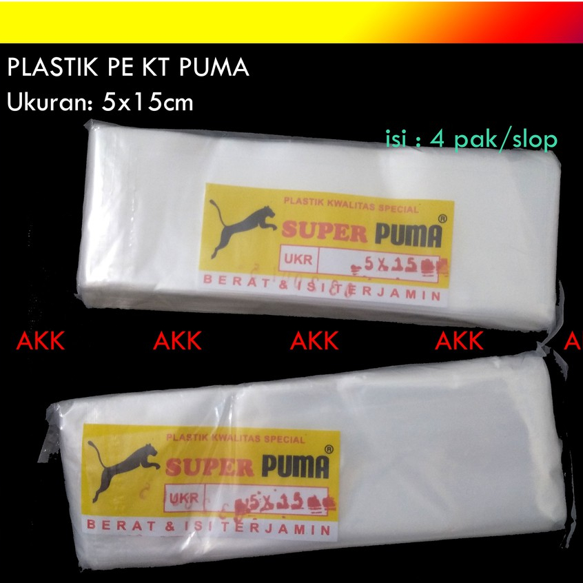 Plastik Kantong Pe Kt Puma 5x15, 6x15 (4 Ons)