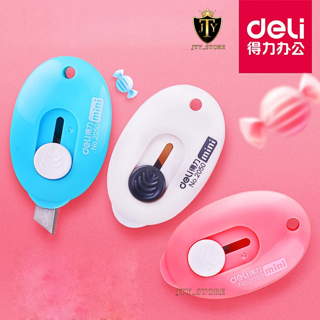 

Pisau Kecil Portabel Lucu 2050 Deli Cutter Mini 3 Colour Desain Simple Pisau Kecil Portabel Lucu - JTY4001
