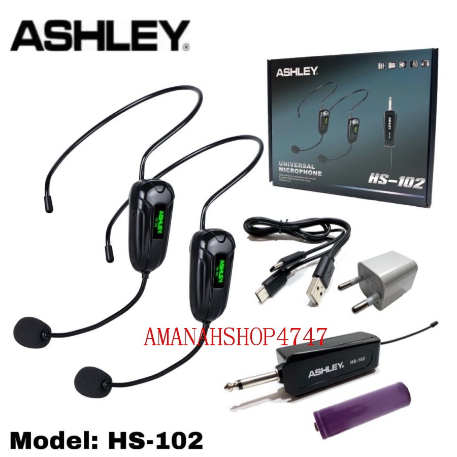 MIC WIRELESS ASHLEY HS-102 MIC BANDO HS102 ASHLEY HS 120 ORIGINAL