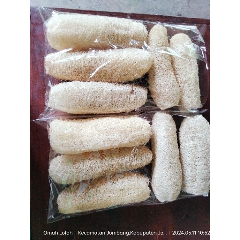 Tukuparty Paket Loofah Isi 10 Pcs. Loofah Sponge,Loofah Spons,Gambas Kering,Emes Kering,Spon Mandi