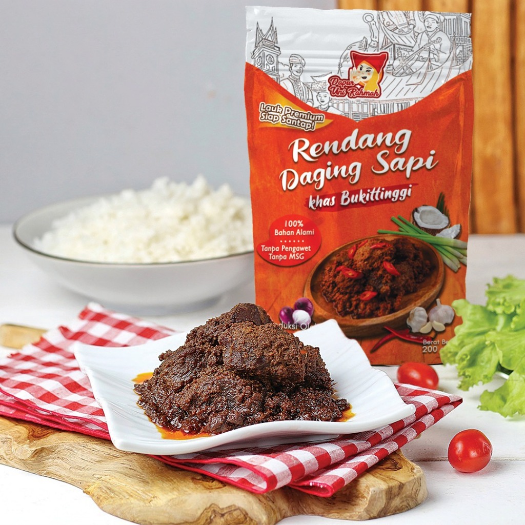 

[200gr] Rendang Daging Sapi Asli Khas minang Halal Dapur Ambu | Rendang Daging 200gr (Mini Size) | Rendang Daging Sapi 200 gram| Rendang PADANG 200gr - PREMIUM 100% HALAL " Rendang Tambuah Ciek " - RENDANG DAGING SAPI | Rendang daing sapi Khas Bukittinggi