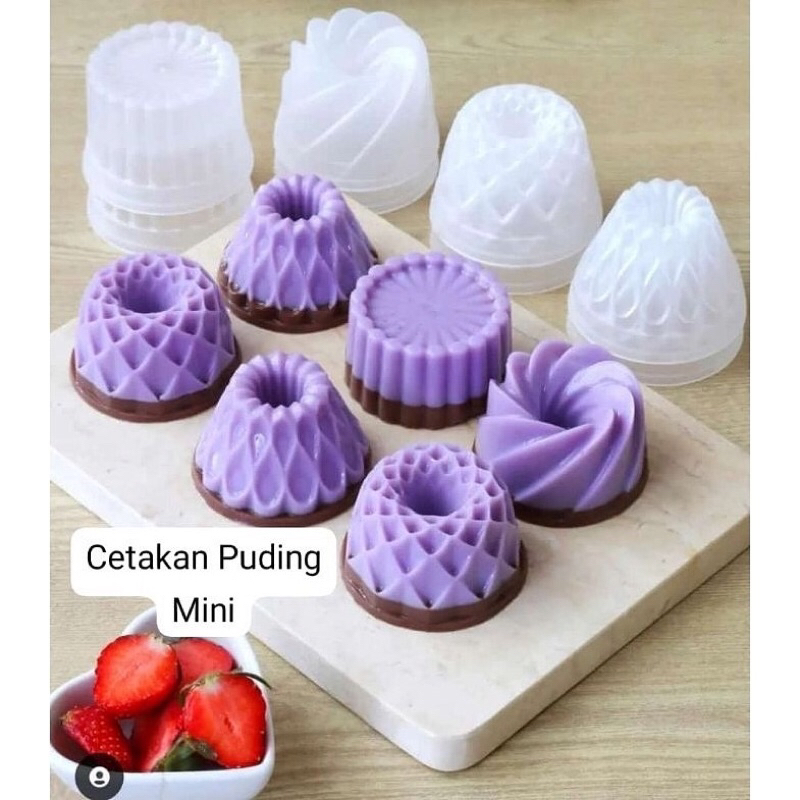 12 PCS Cetakan Puding Mini Series 2 / Hazel , Spin , Diamond , Royal