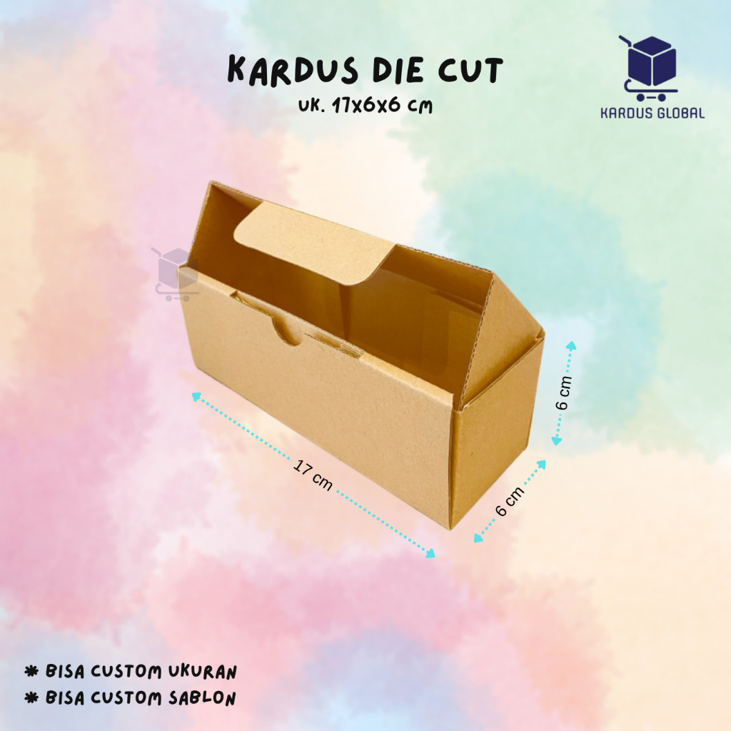 

KARDUS DIE CUT POLOS BARU UKURAN 17x6x6 CM