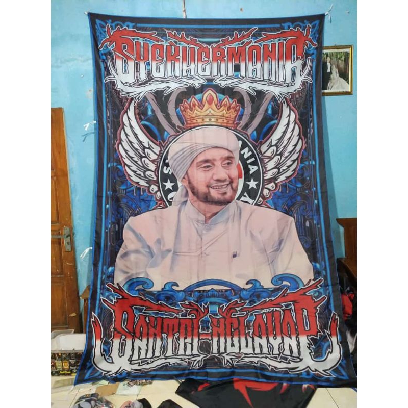 READY STOK BENDERA BESAR 200X300cm, BENDERA SYEKHERMANIA FULL PRINTING, BENDERA SHOLAWAT, BENDERA MA
