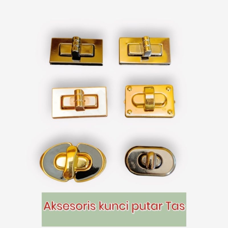 Aksesoris tas  Kunci putar model kotak