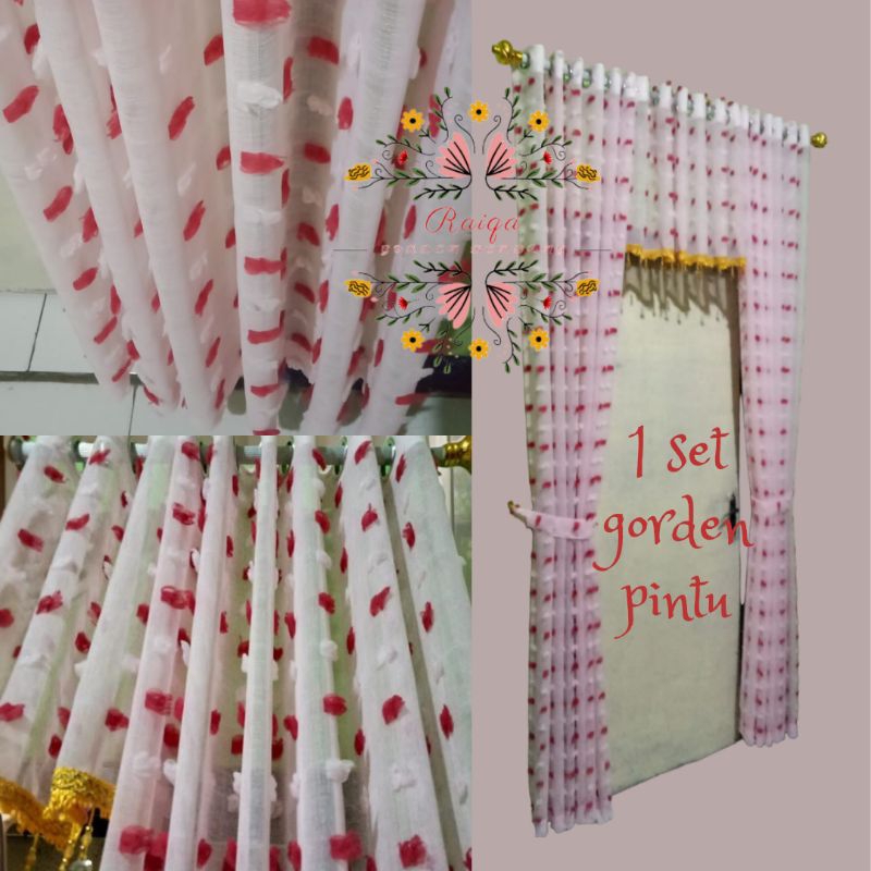 Gorden Satu Set lengkap dengan poni gorden jendela dan pintu kamar