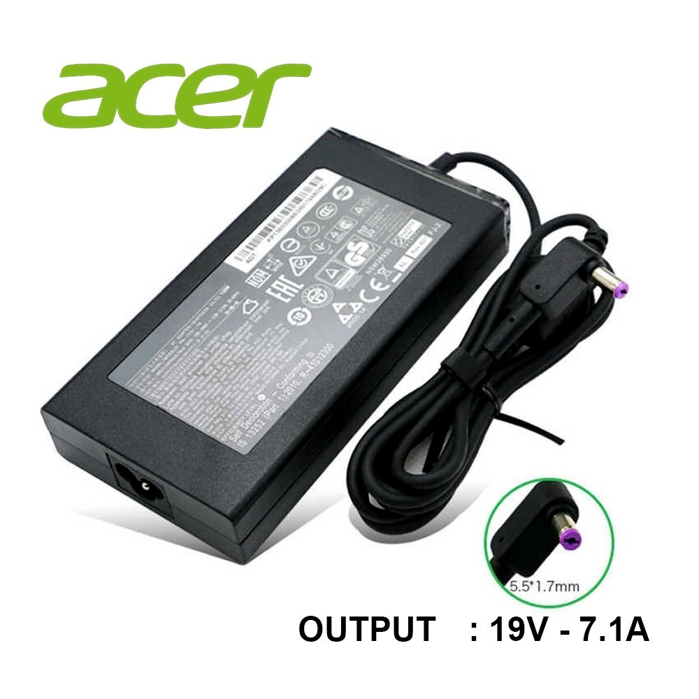 ADAPTOR CHARGER ACER ASPIRE AIO ALL IN ONE 24 INCH Z24-890 D18W8 19V 7.1A 135W 5.5 1.7 mm ORI
