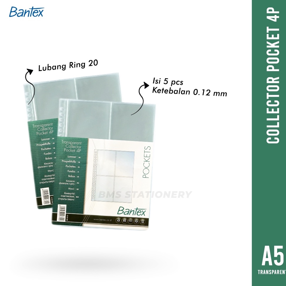 

KODE X9G7 BMS Surabaya Bantex Collector Pocket A5 4P Pocket Sleeve Photo Card Transparent 215 8