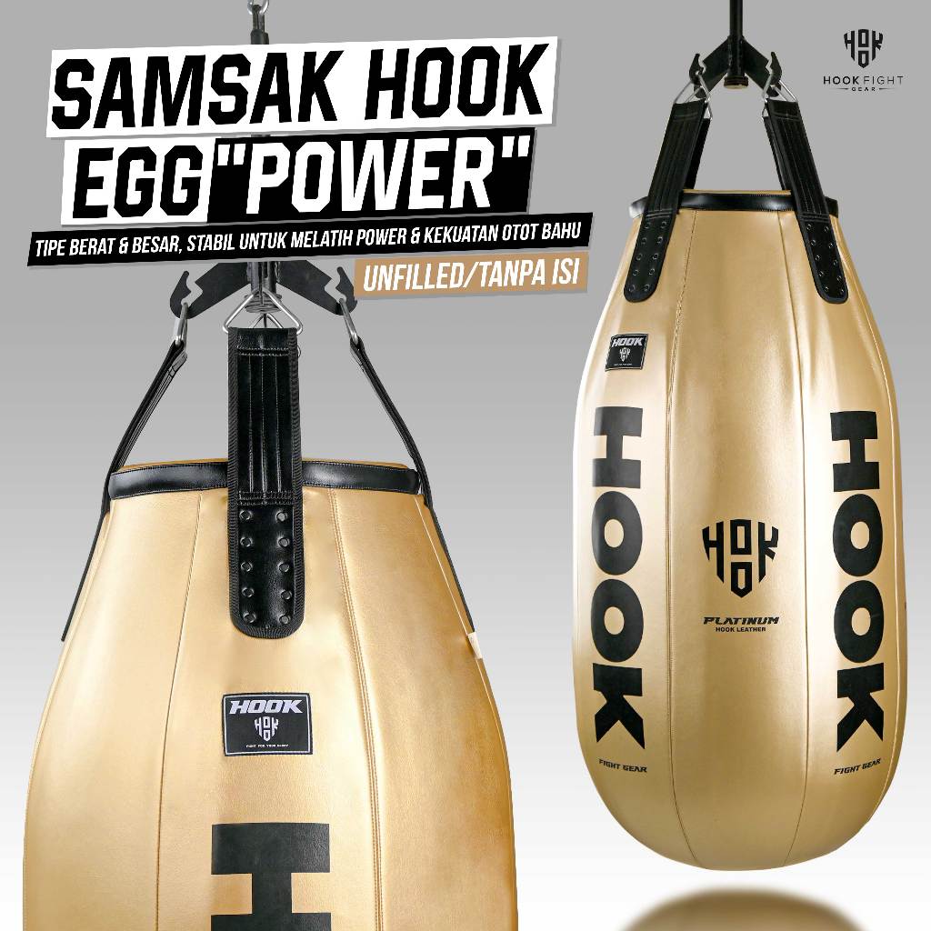 Samsak Hook Egg Power Samsak Tinju Heavy Bag, Sansak Bulat Hook, Samsak Muay Thai, Samsak Tinju Gant