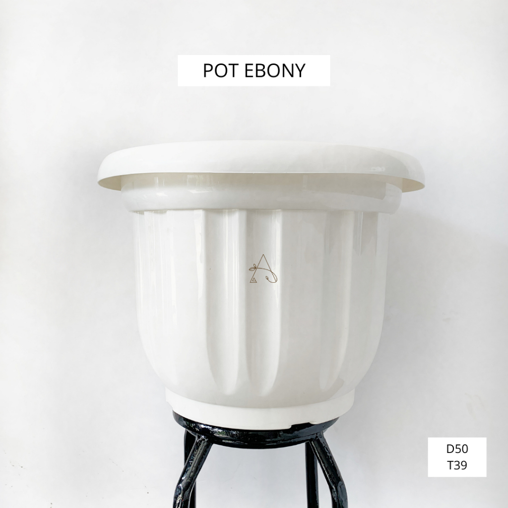 Pot bunga Ebony | Pot Plastik | Pot Besar | Pot Tanaman Hias