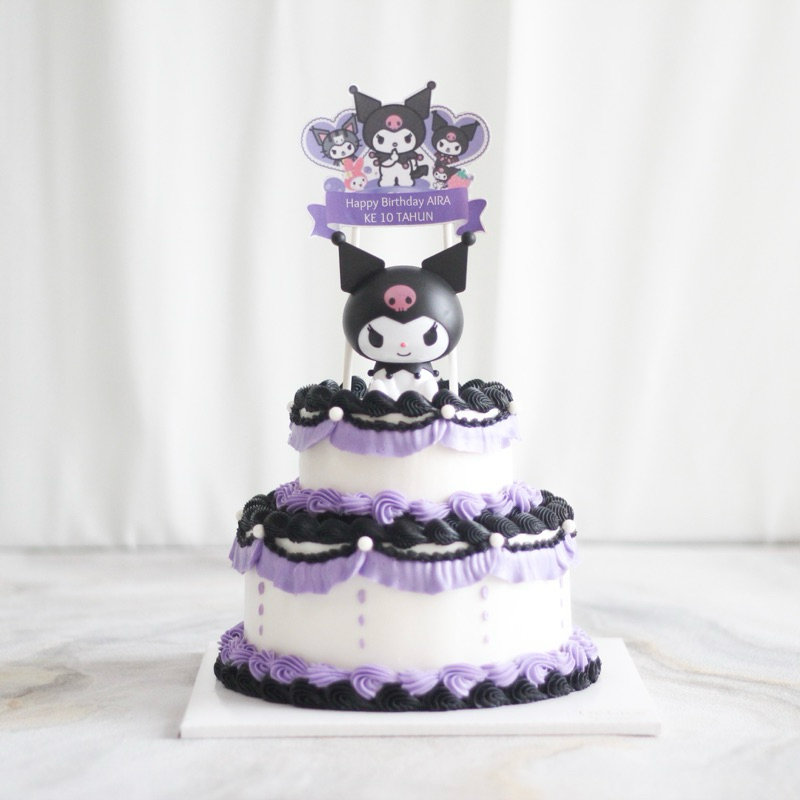 

Mini Two Tier Cake, Cinnamoroll Cake, Kuromi Cake, My Melody Cake, Frozen Cake, Kue Ulang Tahun Anak
