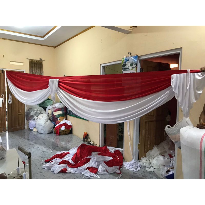 Rumbai Tenda merah putih (jumbo)